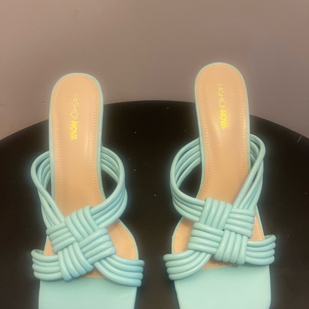 Mint green sandals/heels
